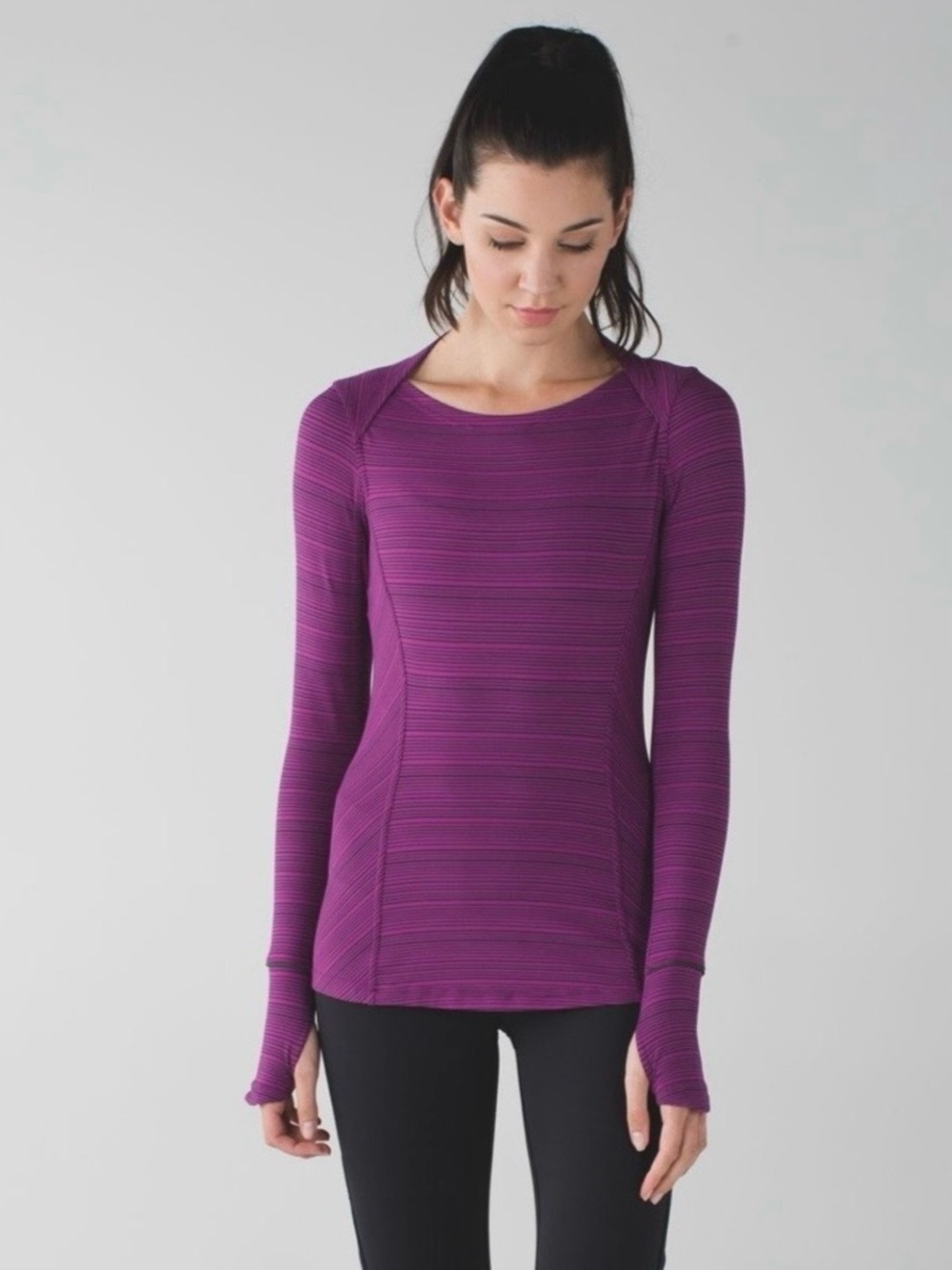 lululemon athletica Purple Ribbed Long-Sleeve Top
